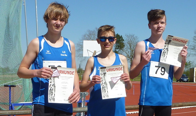 Kreismeister U16 (Sebastian Pfeilschifter, Lucas Pohl, Leon Sarwas)