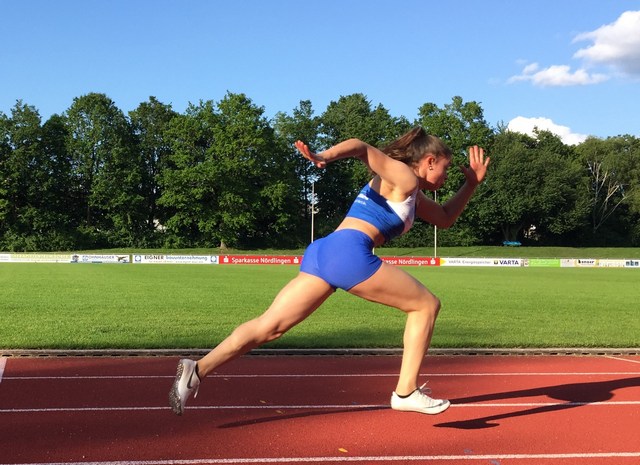 Floriane  beim Sprinttraining